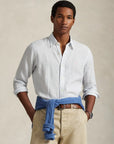 chemise-ralph-lauren-bleue-lin-homme-710B15594004-face