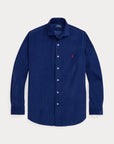 chemise-ralph-lauren-custom-fit-bleue-velours-homme-a-plat