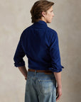 chemise-ralph-lauren-custom-fit-bleue-velours-homme-dos