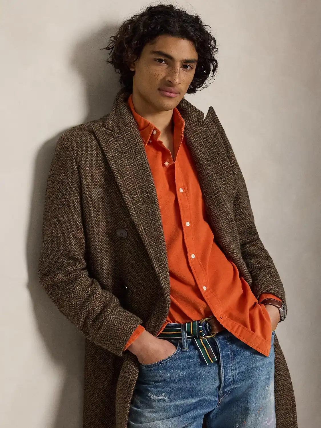 chemise-ralph-lauren-orange-velours-homme-710853123508-face-zoom