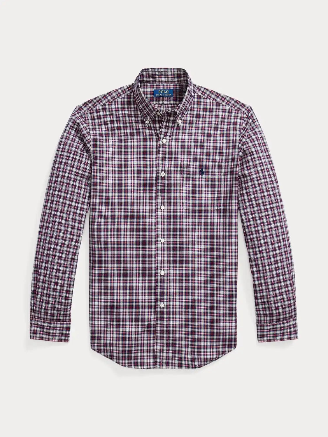 chemise-ralph-lauren-rouge-homme-710B30146001-a-plat