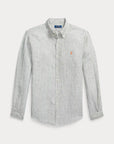 chemise-ralph-lauren-verte-lin-homme-710B15594001-a-plat