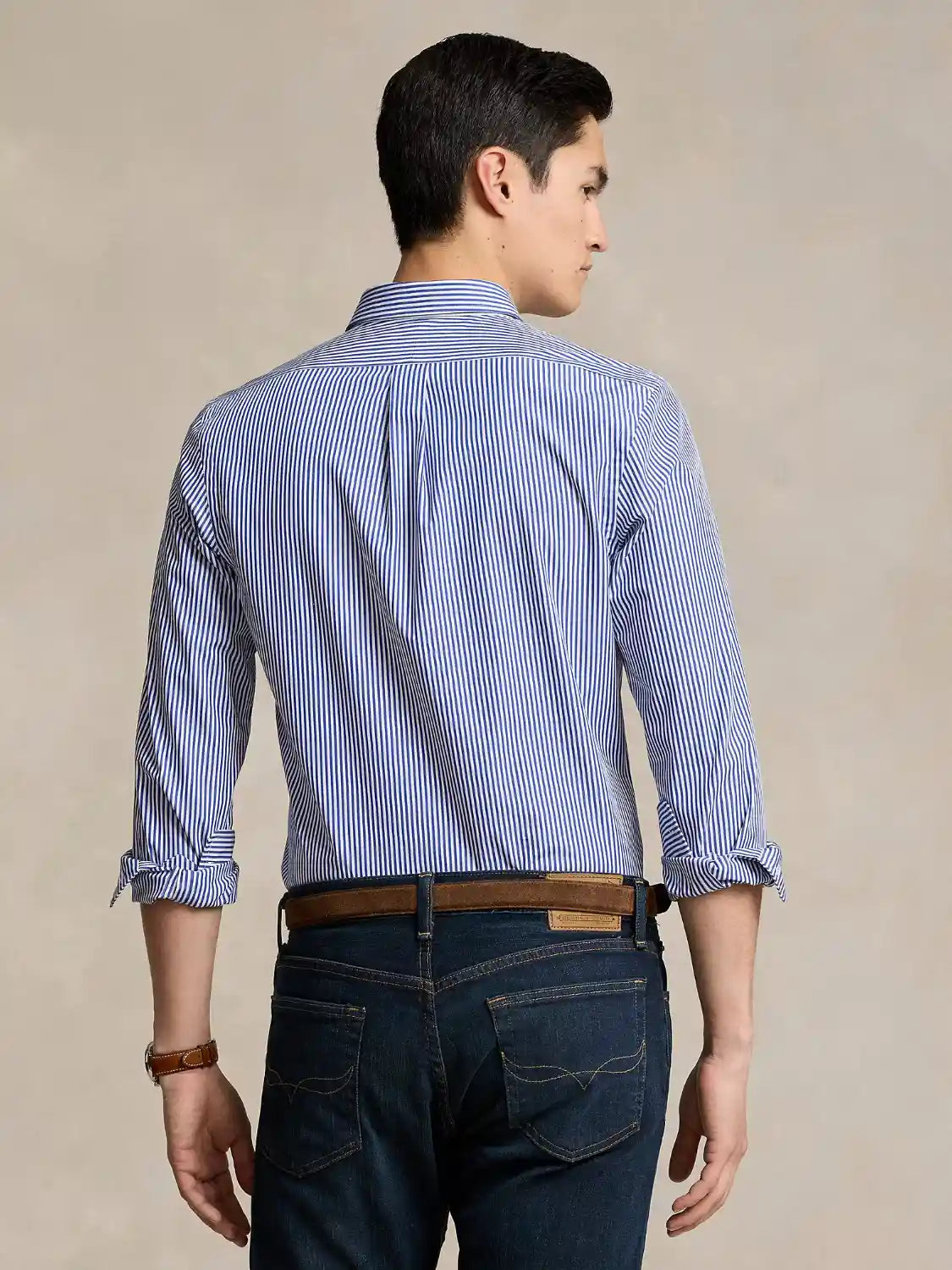 chemise-rayée-ralph-lauren-bleue-homme-dos