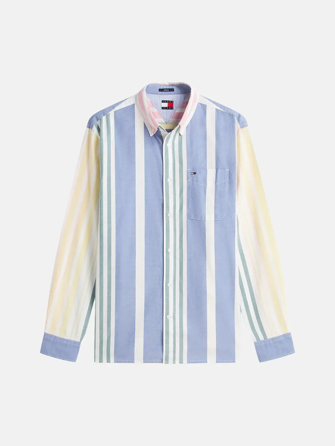 chemise-rayee-tommy-jeans-beige-a-plat
