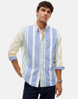 chemise-rayee-tommy-jeans-beige-face