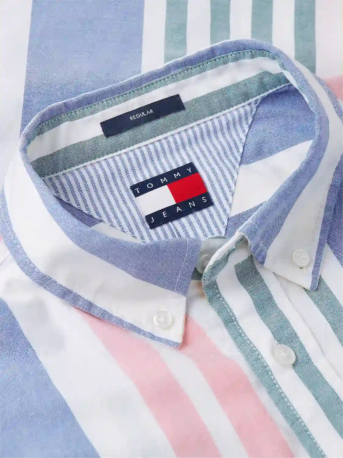 chemise-rayee-tommy-jeans-beige-zoom