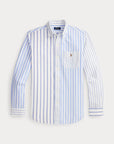 chemise-rayures-ralph-lauren-bleue-homme-710B18633001-a-plat