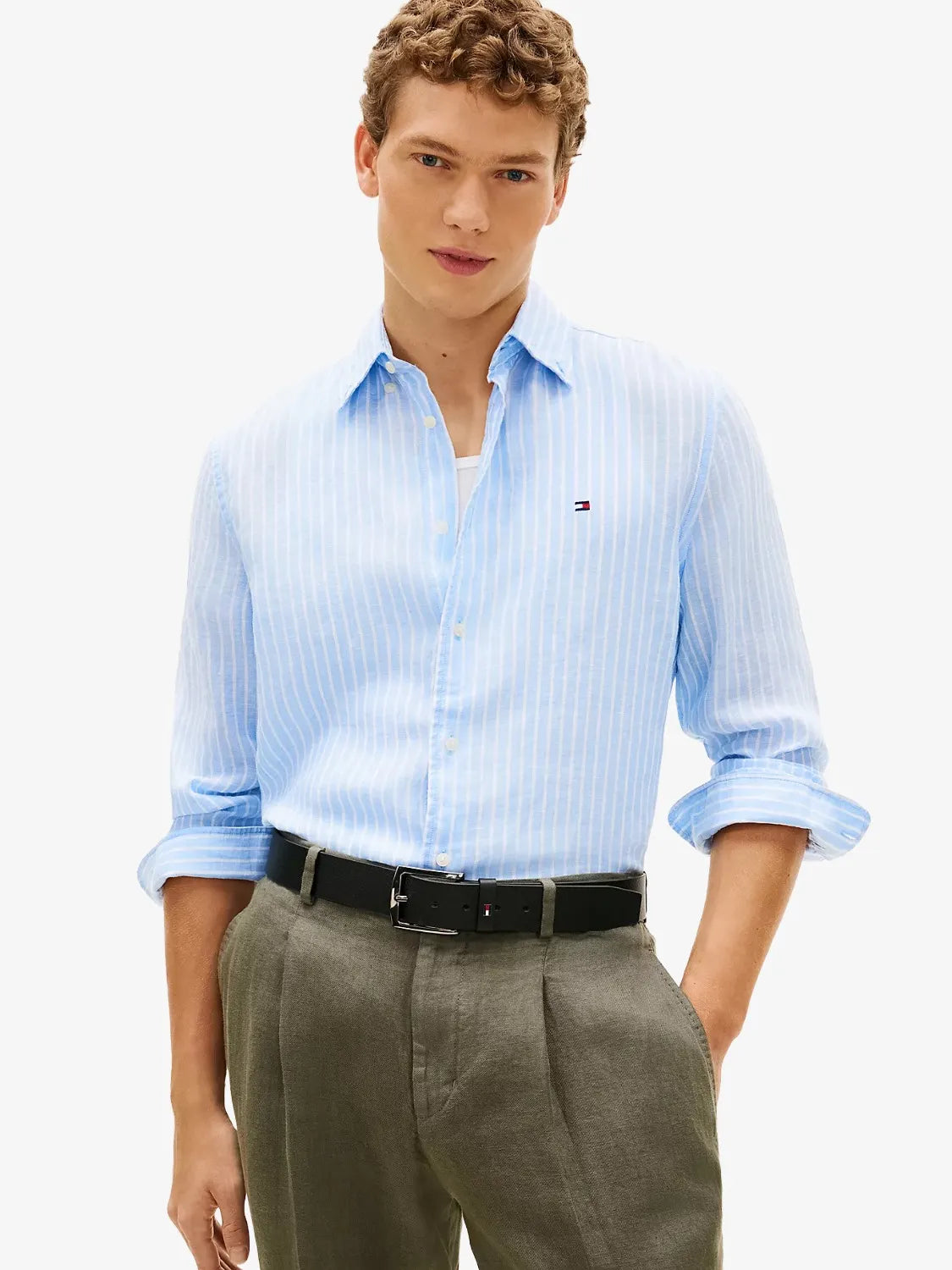 chemise-rayures-tommmy-hilfiger-bleue-lin-homme-MW0MW424000A5-face
