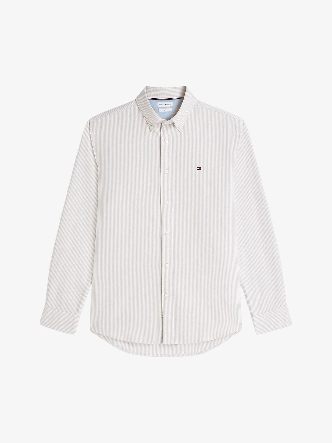 chemise-rayures-tommy-hilfger-beige-homme-MW0MW362380AA-a-plat
