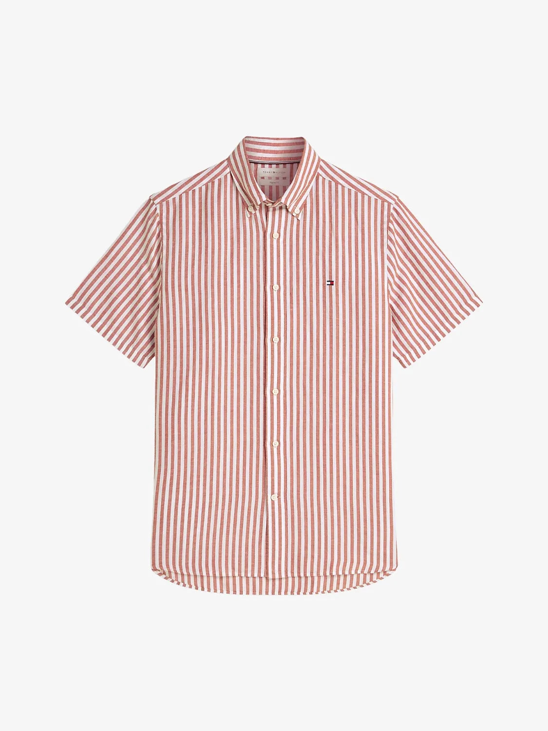 chemise-rayures-tommy-hilfiger-rouge-homme-MW0MW433130DM-a-plat