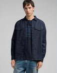 chemise-replay-jean-marine-homme-face-porte