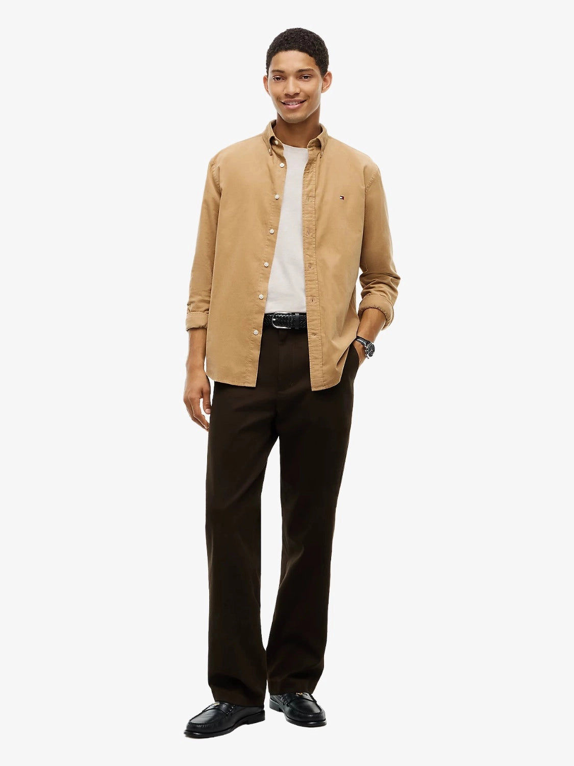 chemise-tommy-hilfiger-beige-homme-MW0MW40486ABS-porte