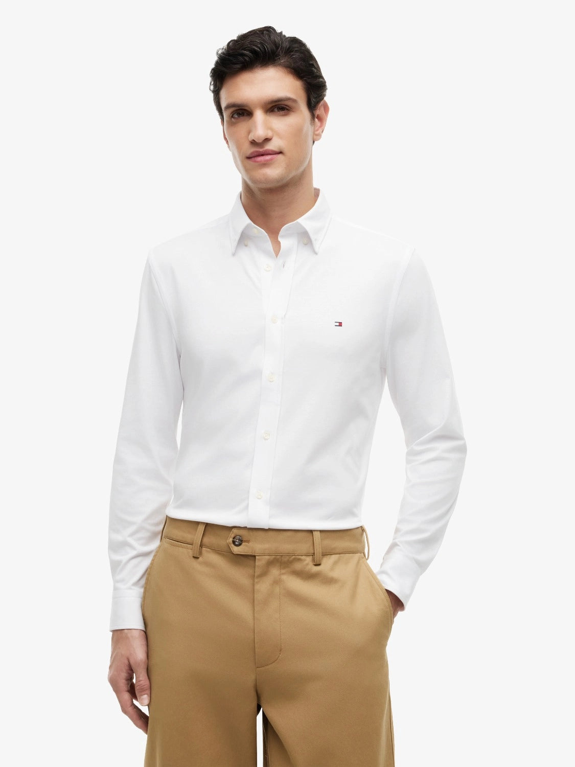 chemise-tommy-hilfiger-blanche-homme-MW0MW41059YBR-face