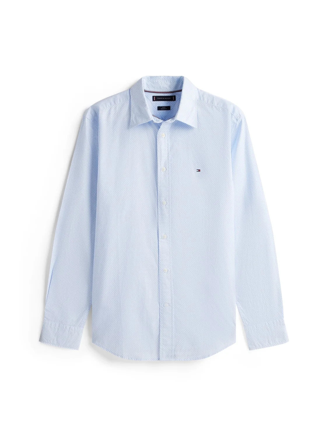 chemise-tommy-hilfiger-bleue-homme-a-plat