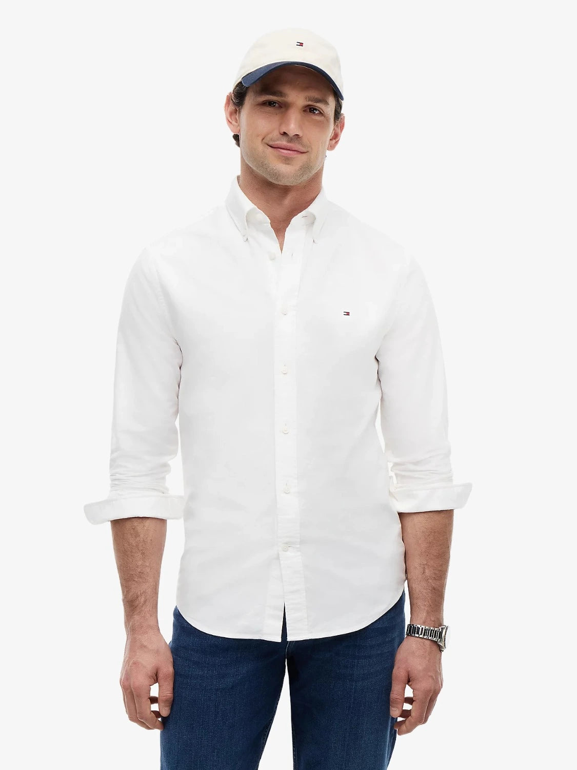 chemise-tommy-hilfiger-homme-blanche-MW0MW35774YBR-face