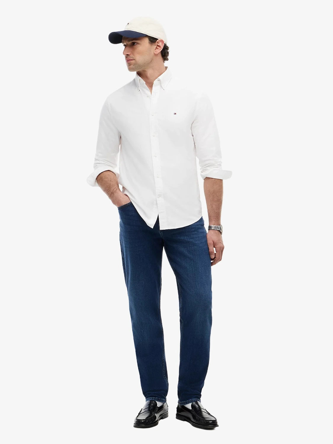 chemise-tommy-hilfiger-homme-blanche-MW0MW35774YBR-porte