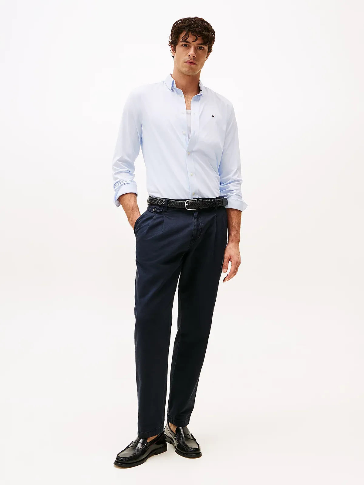 chemise-tommy-hilfiger-homme-bleu-porte