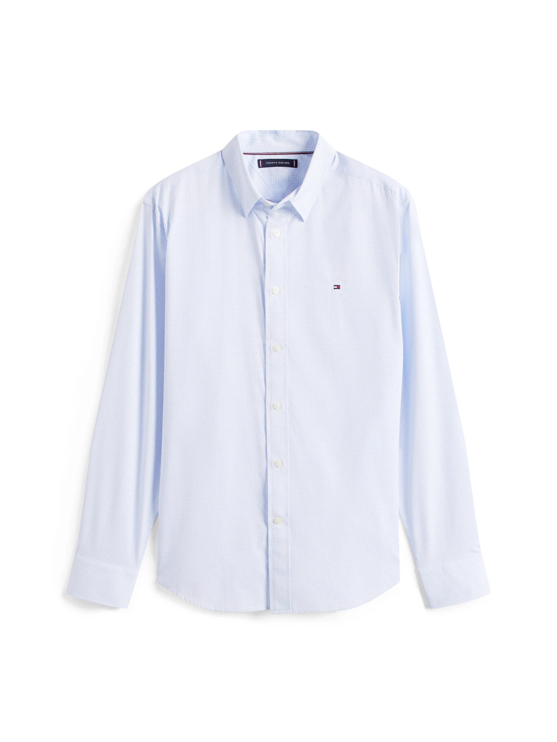 chemise-tommy-hilfiger-homme-bleue-a-plat
