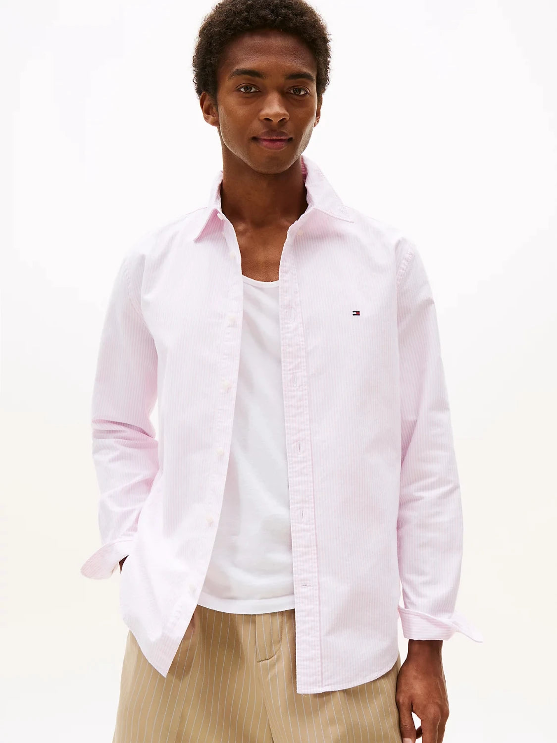 chemise-tommy-hilfiger-homme-rose-face