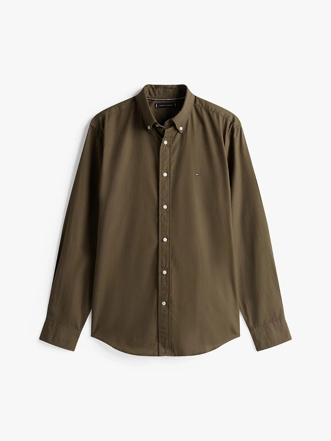 chemise-tommy-hilfiger-kaki-homme-a-plat