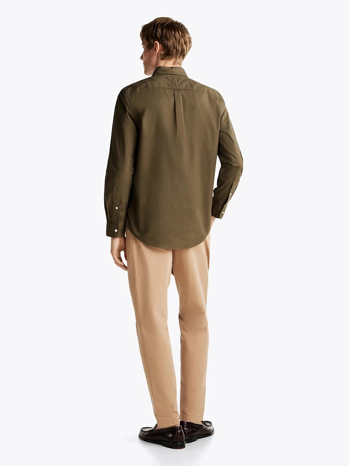 chemise-tommy-hilfiger-kaki-homme-dos