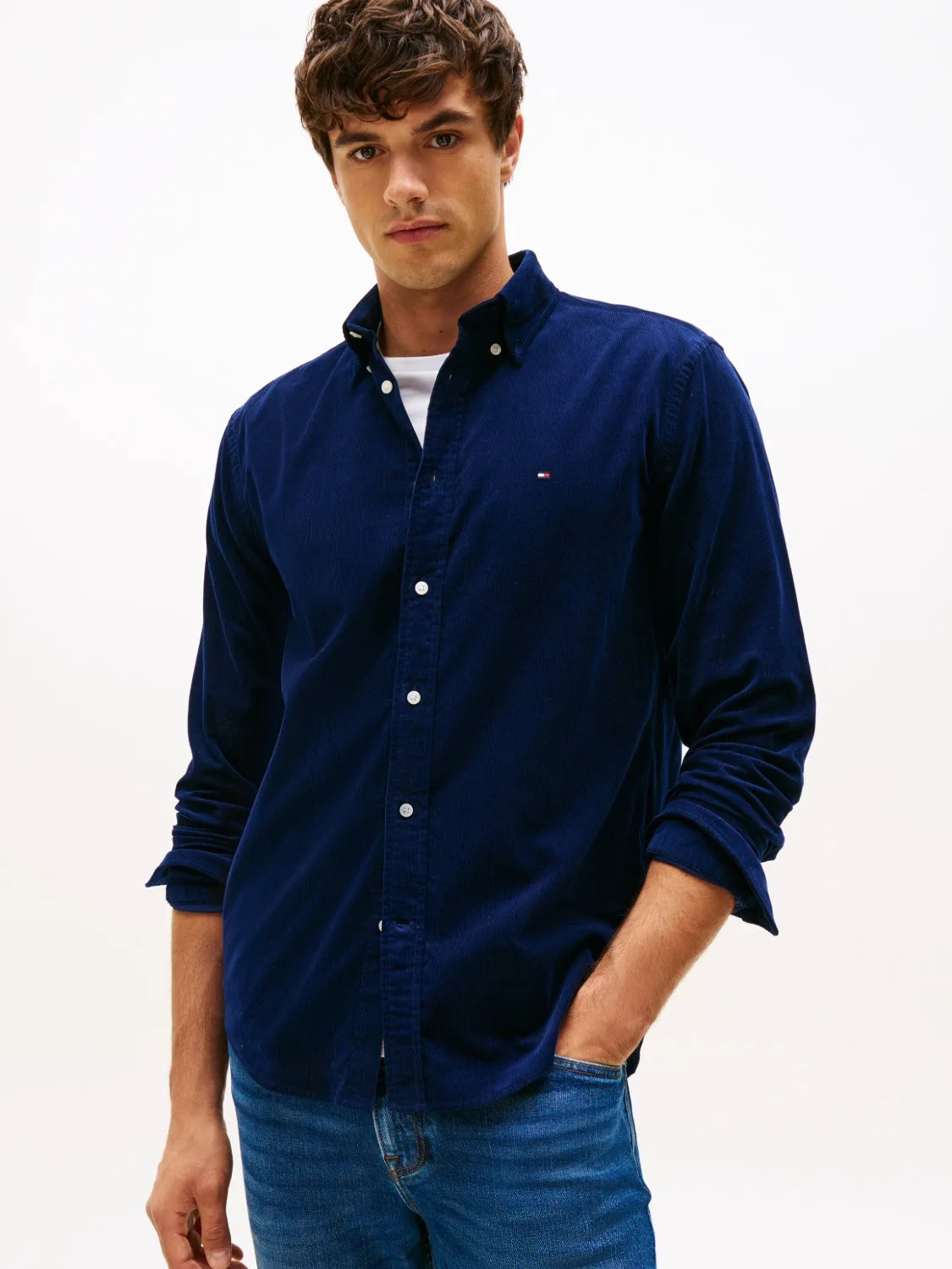 chemise-tommy-hilfiger-marine-homme-face