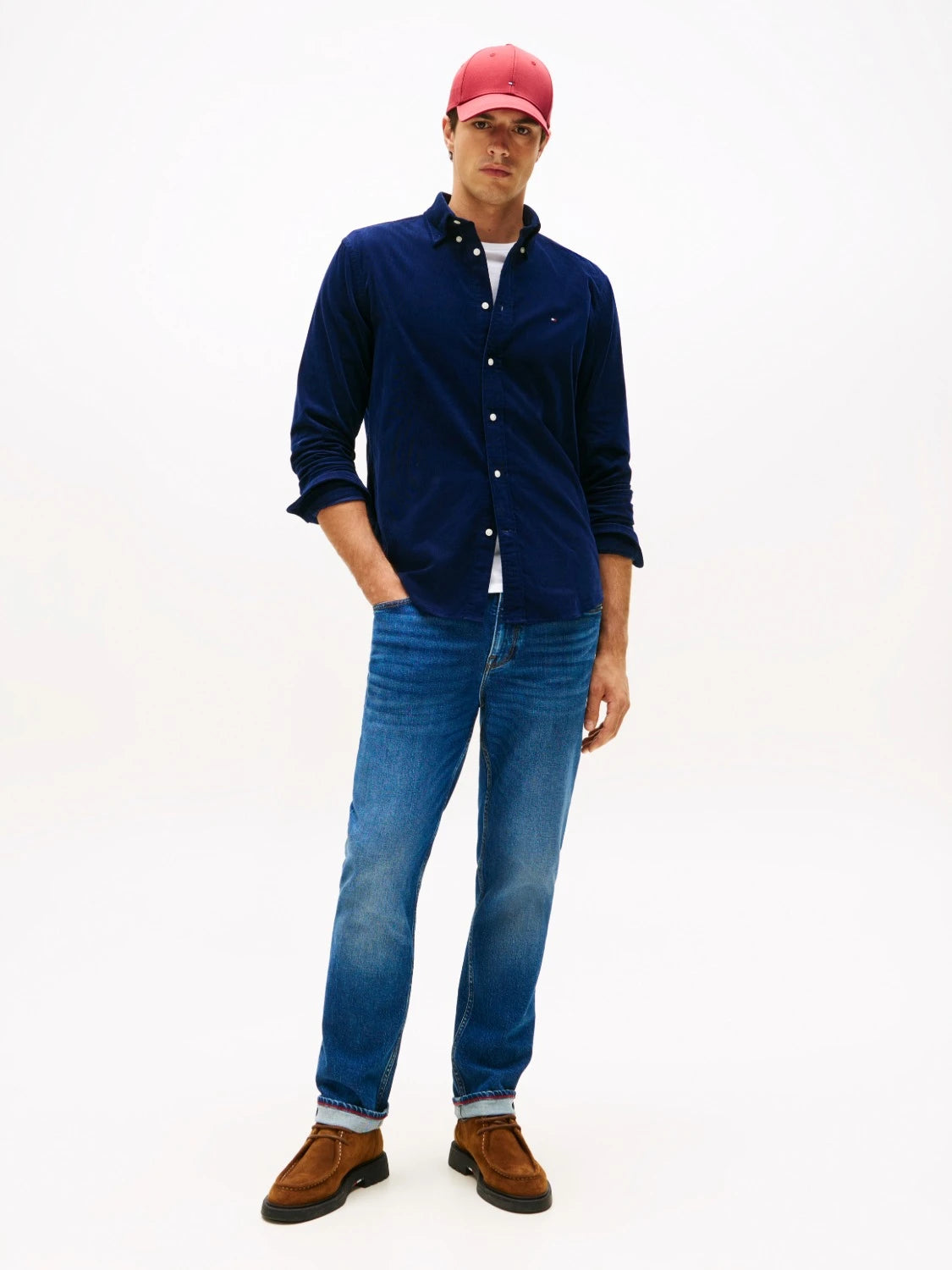 chemise-tommy-hilfiger-marine-homme-porte