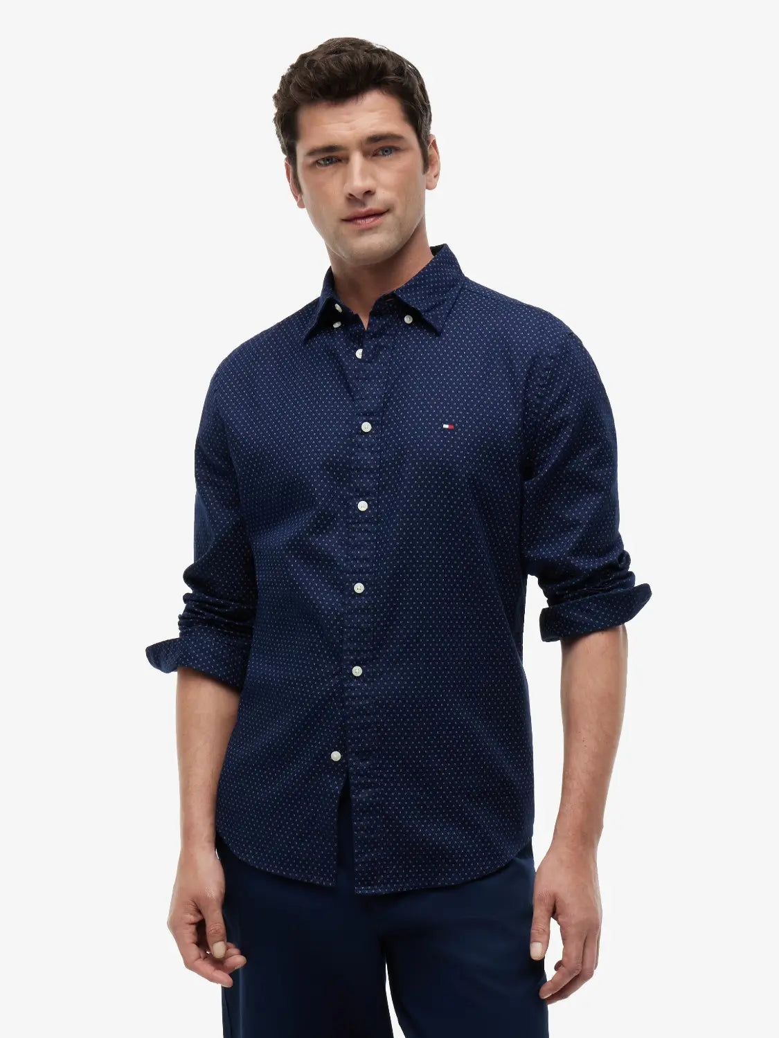 chemise-tommy-hilfiger-marine-motifs-MW0MW433180GY-face