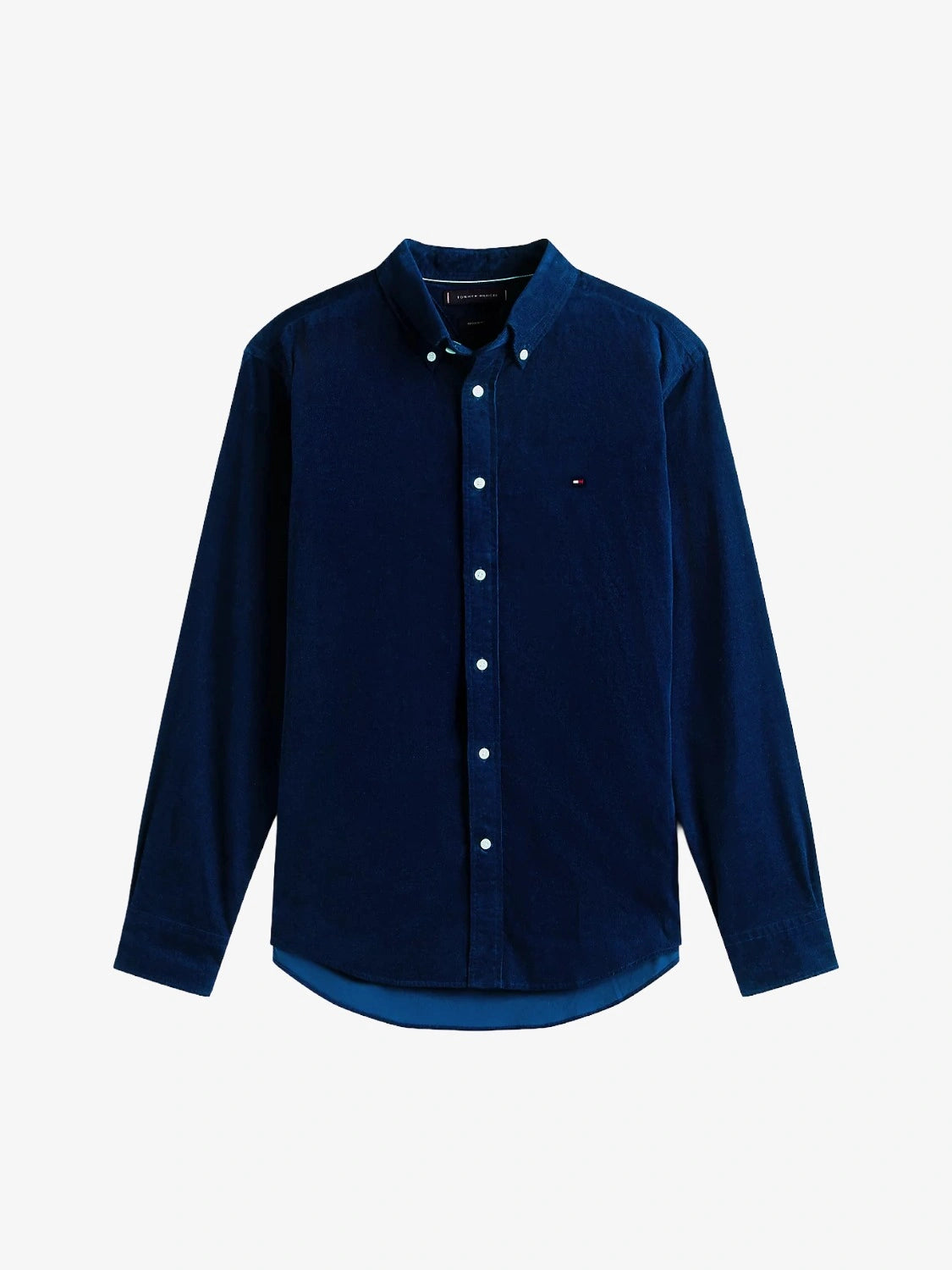 chemise-tommy-hilfiger-marine-velours-MW0MW40486BCL-a-plat