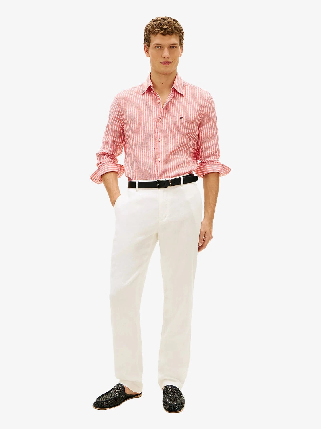 chemise-tommy-hilfiger-orange-lin-homme-MW0MW424000DM-porte