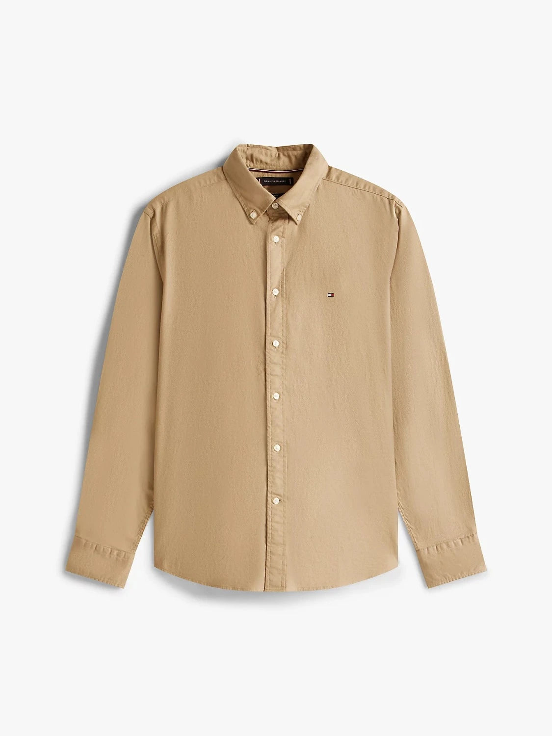 chemise-tommy-hilfiger-technologie-flex-beige-homme-a-plat