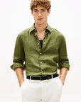 chemise-tommy-hilfiger-vert-fonce-lin-mw0mw41530msx