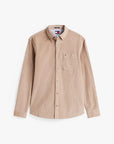 chemise-tommy-jeans-velours-beige-homme-a-plat