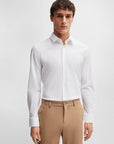 Chemise BOSS Slim fit blanche | Georgespaul