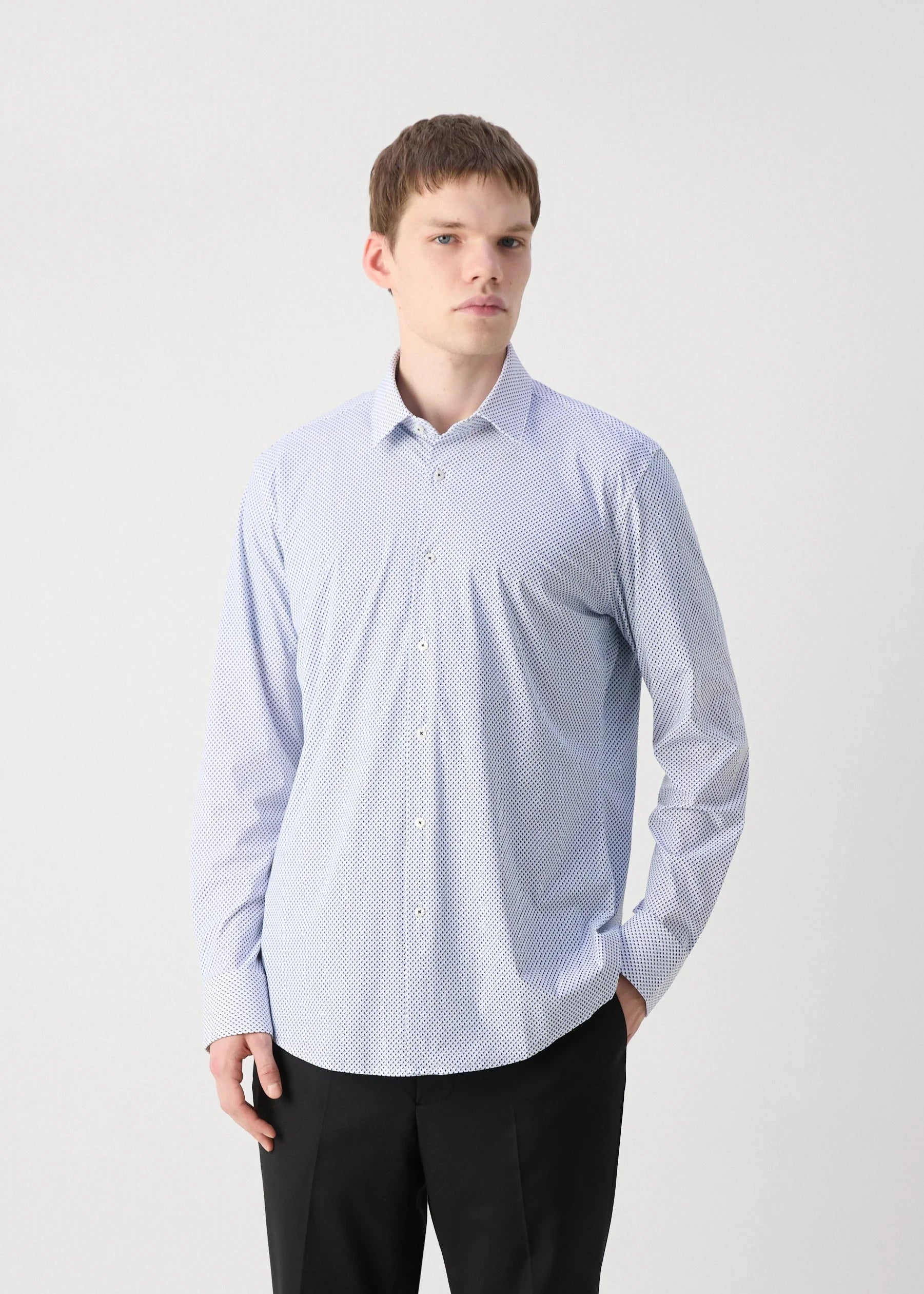 Chemise BOSS bleue homme | Georgespaul 