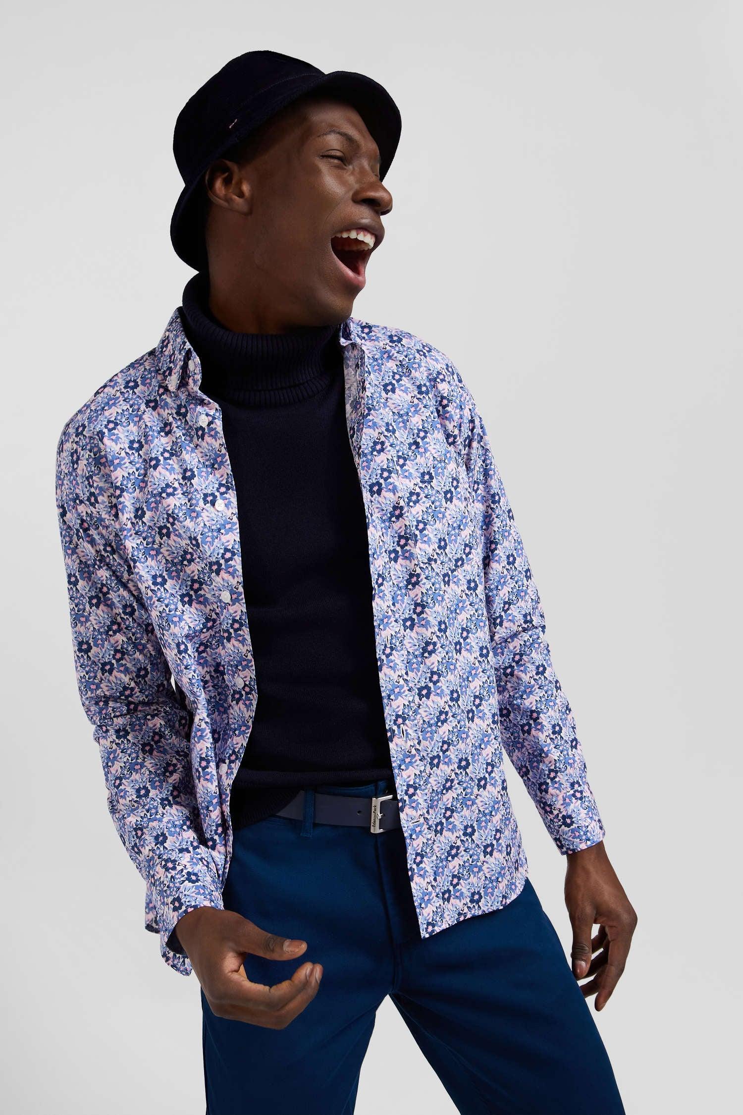 Chemise à motifs Eden Park pour homme marine | Georgespaul