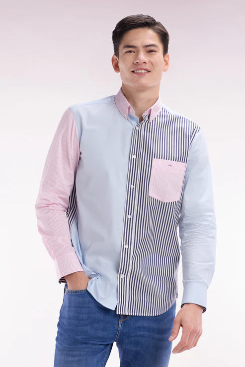 chemise -motifs-eden-park-marine-face-zoom