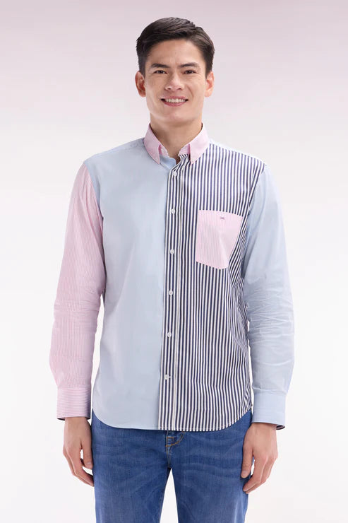 chemise -motifs-eden-park-marine-face