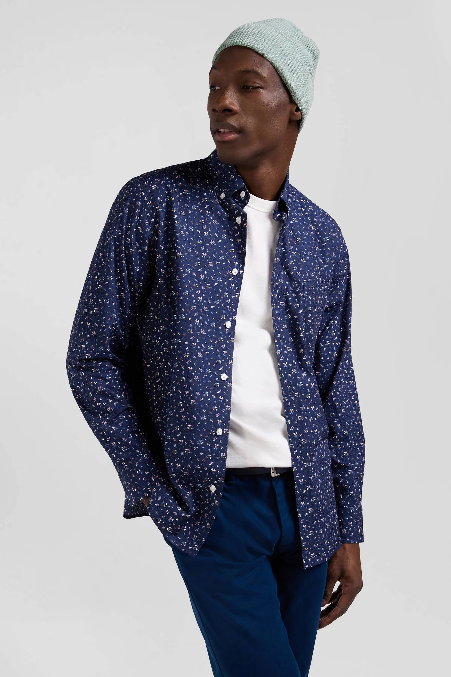 Chemise à motifs Eden Park marine | Georgespaul    