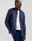 Chemise à motifs Eden Park marine | Georgespaul    