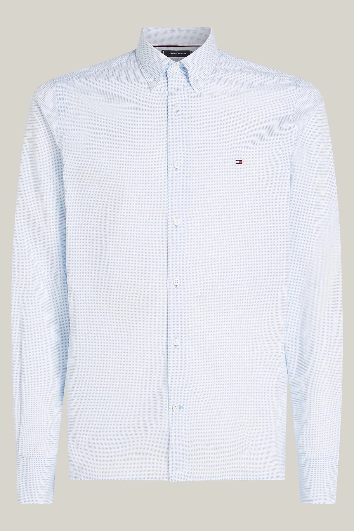 Chemise à motifs Tommy Hilfiger bleue | Georgespaul 