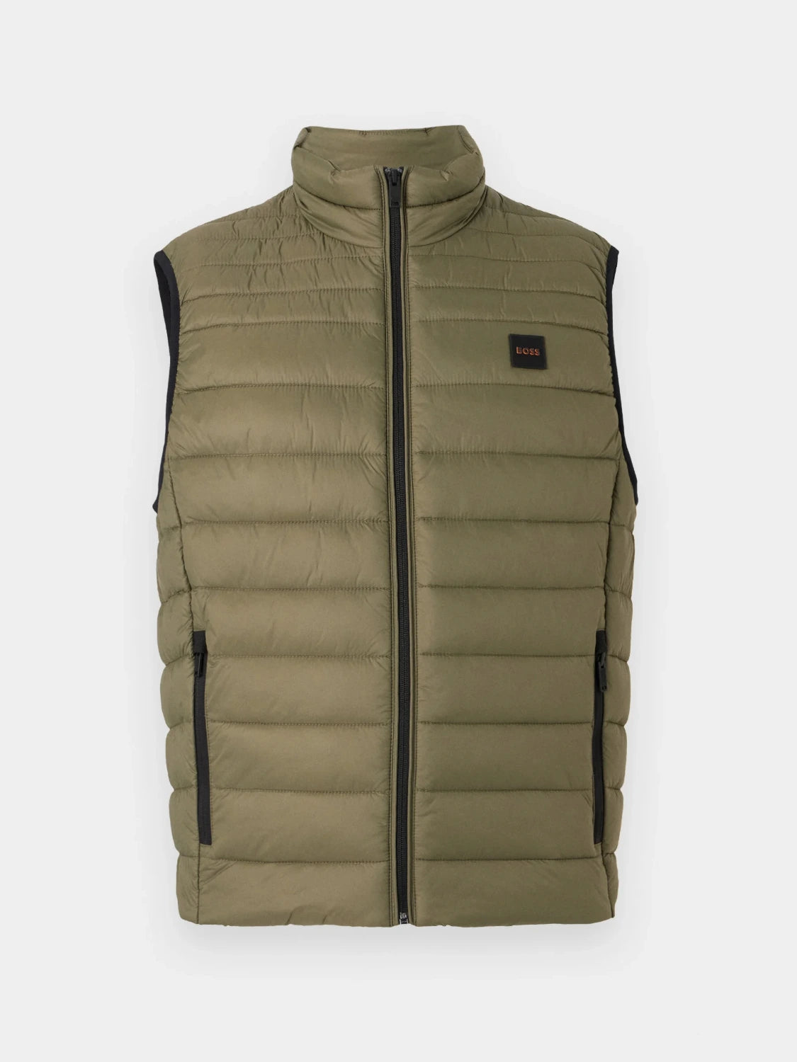 doudoune-sans-manches-boss-homme-kaki-a-plat