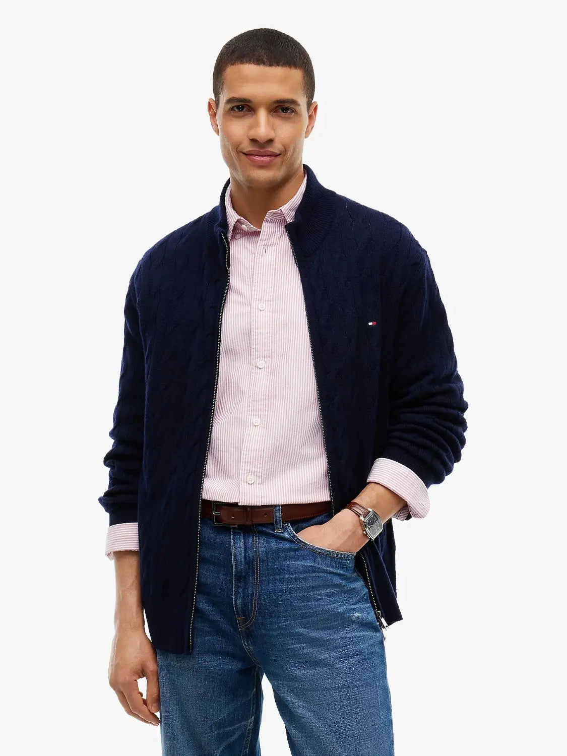 gilet-zippe-tommy-hilfiger-marine-MW0MW46353DW5-face