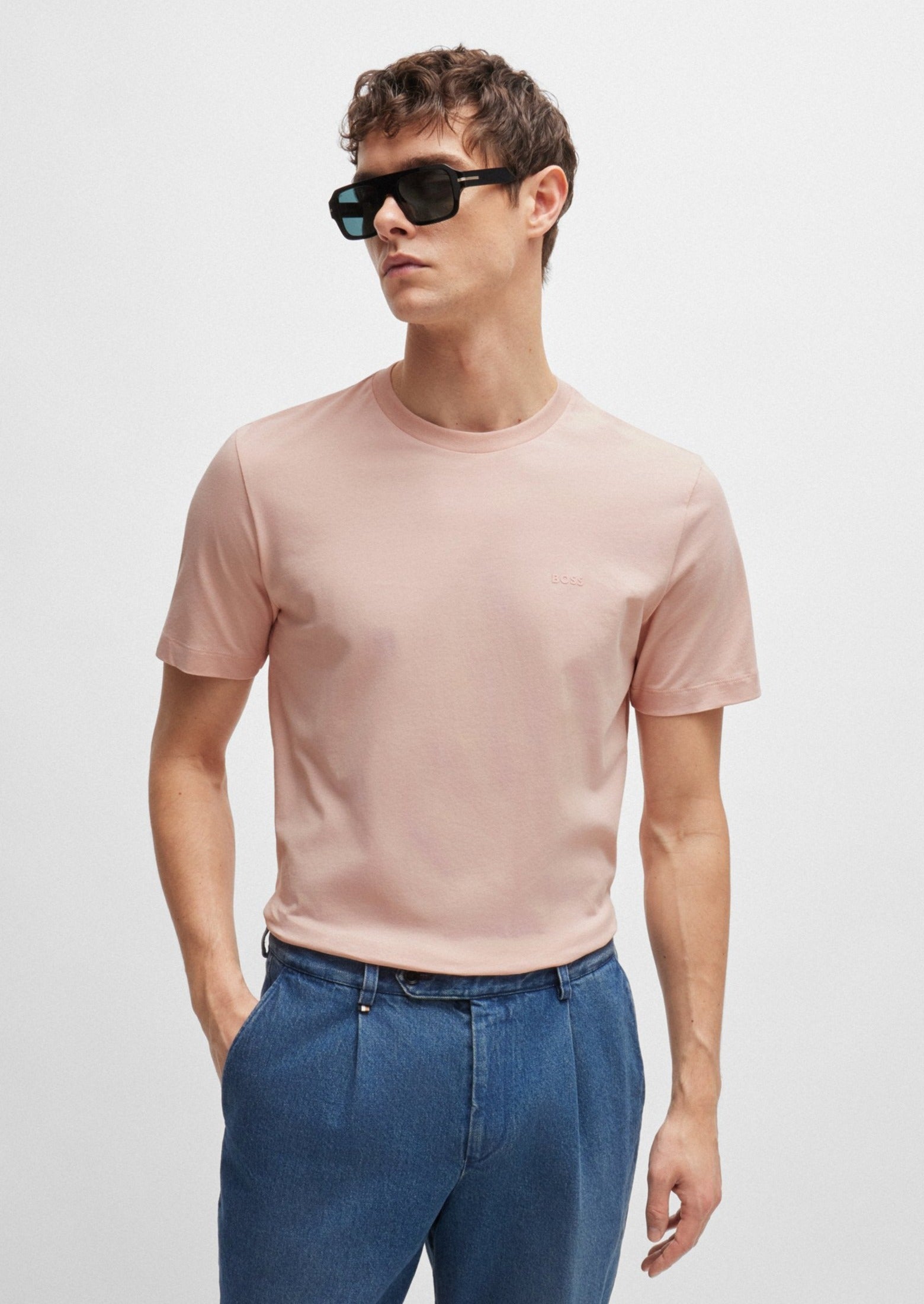 T-Shirt homme BOSS rose | Georgespaul
