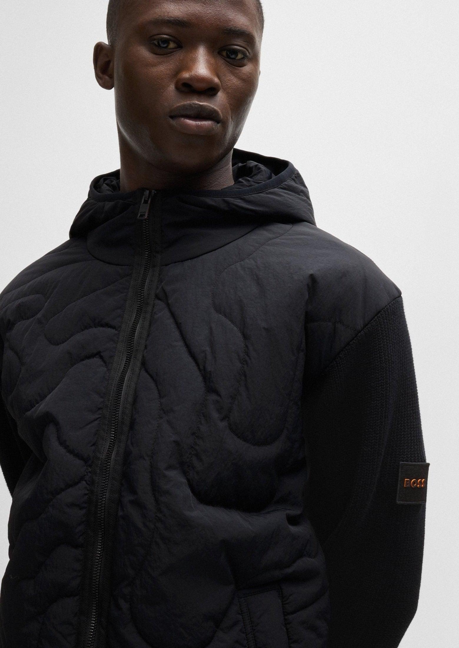 Veste bi-matière BOSS noire - Georgespaul