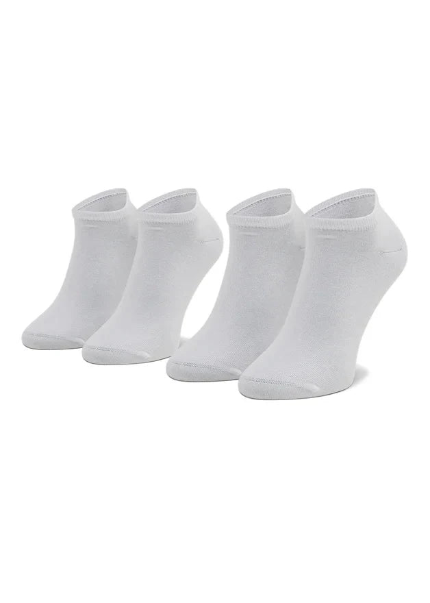 Lot de 2 paires de chaussettes basses unies Tommy Hilfiger blanches | Georgespaul