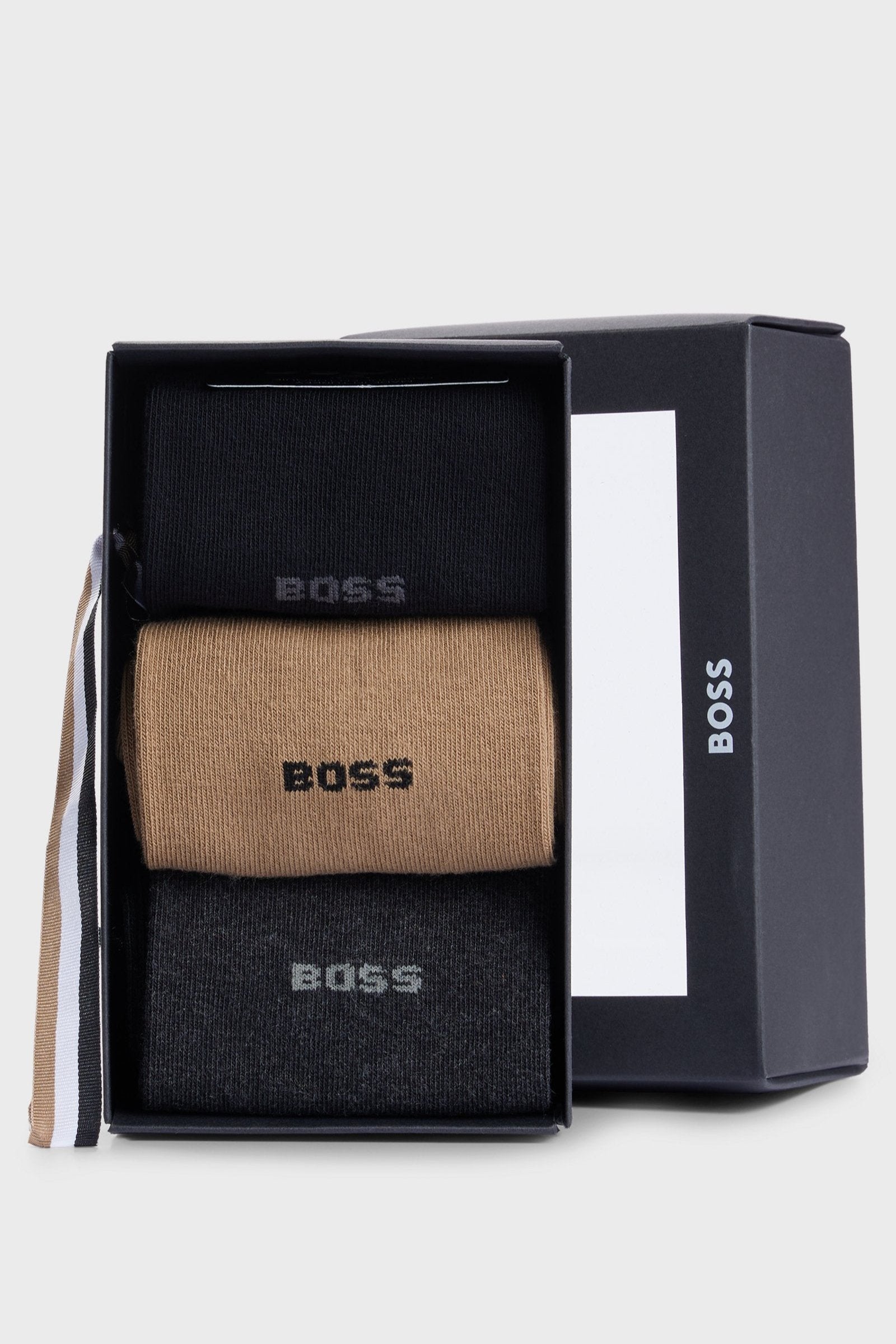 Lot de 3 paires de chaussettes BOSS beiges | Georgespaul 