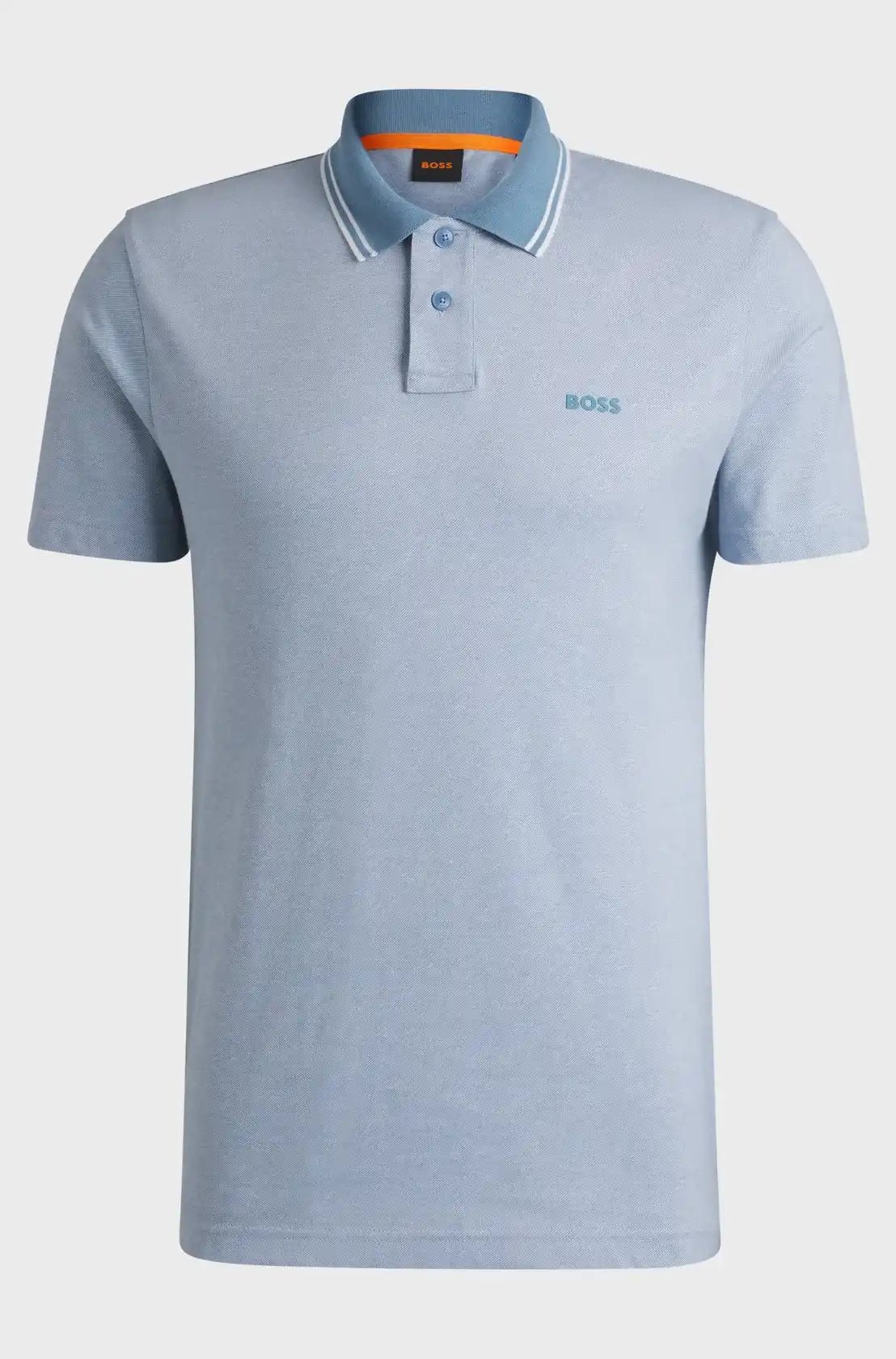 polo-boss-homme-bleu-a-plat