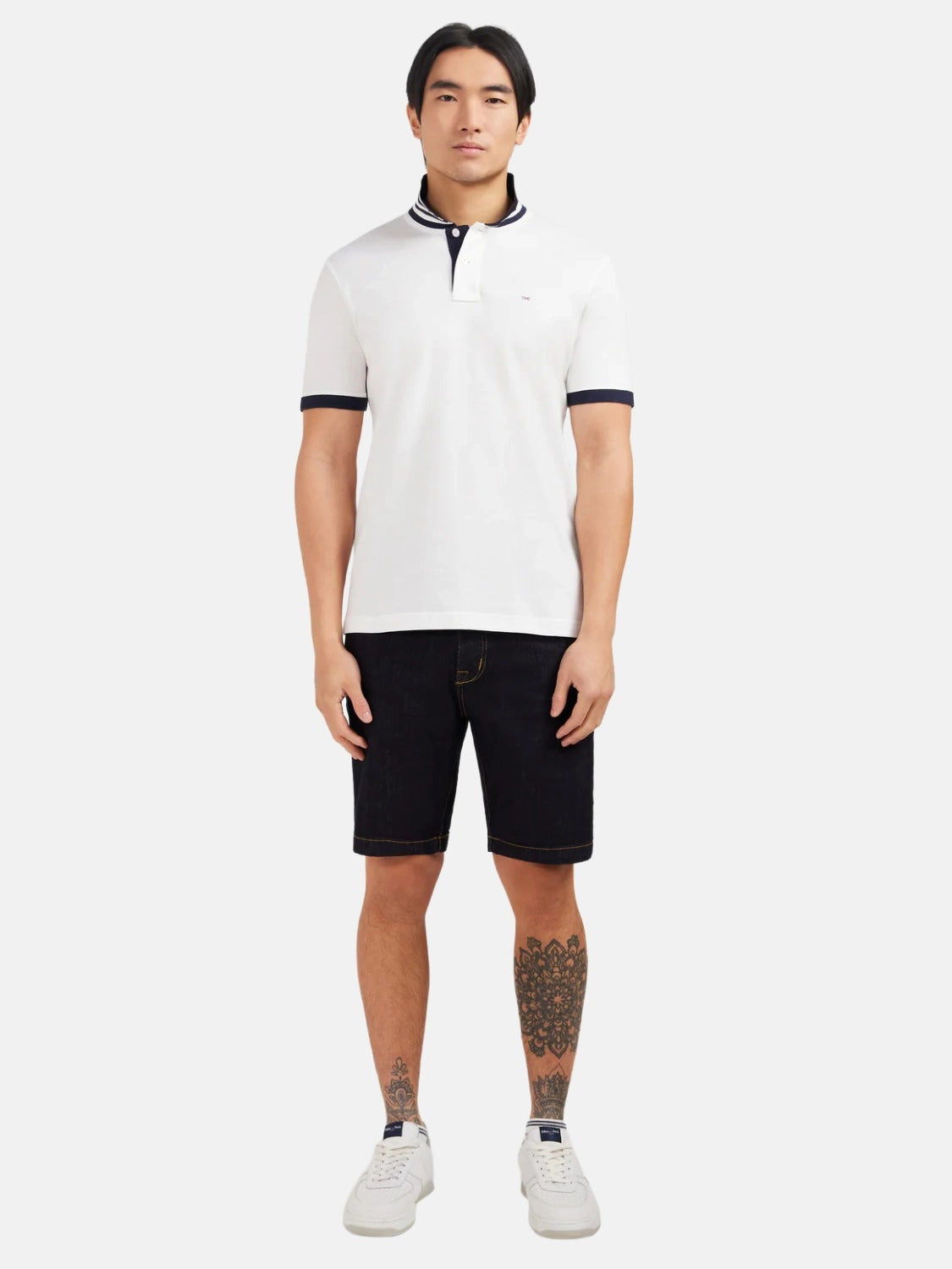 polo-eden-park-blanc-homme-porte