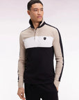 polo-eden-park-manches-longues-beige-homme-face